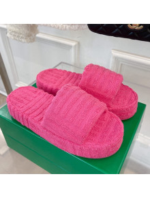 Bottega Veneta Resort Sponge Towel Slides Sandals Pink 2022 032178