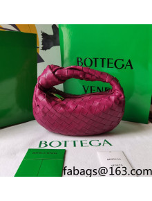 Bottega Veneta Mini BV Jodie Hobo Bag in Woven Lambskin Cinnabar Red 2021