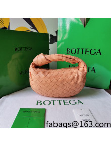 Bottega Veneta Mini BV Jodie Hobo Bag in Woven Lambskin Peachy Pink 2021