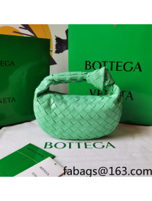 Bottega Veneta Mini BV Jodie Hobo Bag in Woven Lambskin Fountain Green 2021