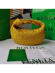 Bottega Veneta Mini BV Jodie Hobo Bag in Woven Lambskin Maize Yellow 2021