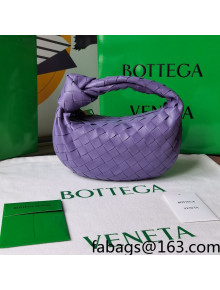 Bottega Veneta Mini BV Jodie Hobo Bag in Woven Lambskin Lavender Purple 2021