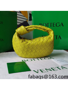 e * Bottega Veneta Mini BV Jodie Hobo Bag in Woven Lambskin Mirabelle Yellow 2021