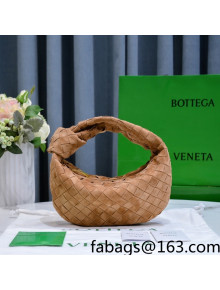 Bottega Veneta Mini Jodie Suede Hobo Bag Camel Brown 2022 651876