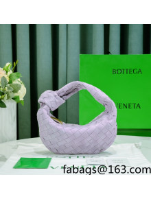 Bottega Veneta Mini Jodie Suede Hobo Bag Mirth Washed Purple 2022 651876