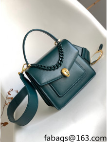 Bvlgari Serpenti Forever Mini Lambskin Top Handle Bag Forest Green 2021 06