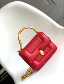 Mary Katrantzou x Bvlgari Serpenti Lambskin Mini Top Handle Bag Red 2021 03