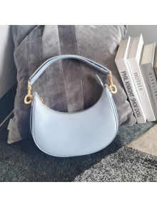 Celine Medium Strap Ava Hobo Bag in Smooth Calfskin 196923 Light Blue 2022