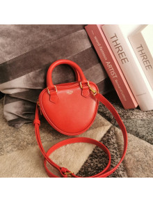 Celine Medium Heart Bag in Smooth Calfskin Red 2022 198223