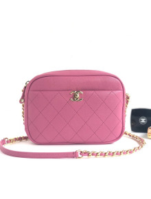 Chanel Lambskin Casual Trip Medium Camera Case Bag AS0140 Pink 2021