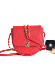 Chanel Lambskin Mini Messenger Bag AS0143 Red 2021 