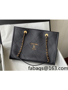 Chanel Calfskin Small Shopping Bag AS2752 Black 2021 TOP