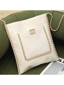 Chanel Calfskin Shopping Bag with Chain AS2973 White 2021