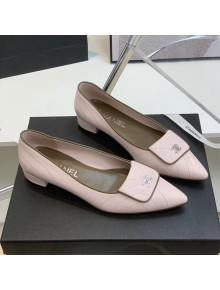 Chanel Vintage Buckle Calfskin Ballerinas Pink 2022 13