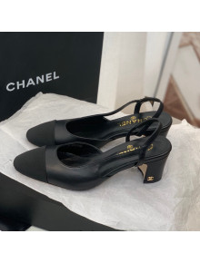 Chanel Leather Slingback Pumps 6.5cm G31318 Black 2022 02