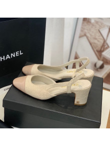 Chanel Canvas Slingback Pumps 6.5cm G31318 Beige 2022