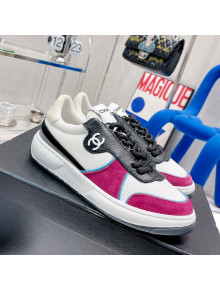 Chanel Fabric, Suede & Calfskin Sneakers G38803 Dark Pink 2022