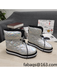 Dolce & Gabbana DG Iridescent Down Snow Ankle Boots Silver 2021 18