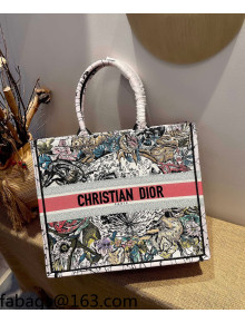 Dior Large Book Tote Bag in Multicolor Constellation Embroidery 2021 120163