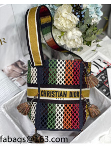 Dior D-Bubble Bucket Bag in Multicolor Mesh Embroidery 2022 59