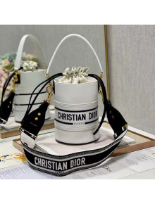 Dior Small Bucket Bag in Smooth Calfskin White 2022 6300