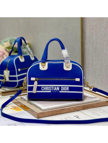 Dior Small Zip Classic Bowling Bag in Smooth Calfskin Blue 2022 6200