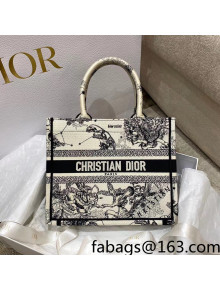 Dior Small Book Tote Bag in Latte White Multicolor Zodiac Embroidery 2022