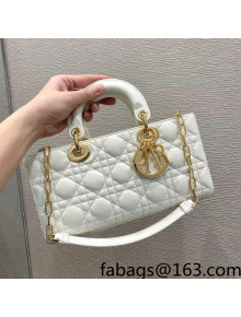 Dior Lady D-Joy Bag in Cannage Lambskin White 2022 M933