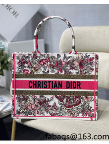 Dior Medium Book Tote Bag in Multicolor Butterfly Embroidery 2022 83