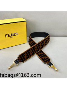 Fendi Strap You FF Velvet Shoulder Strap Brown/Black 2022