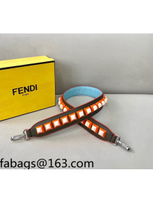 Fendi Strap You Stud Leather Shoulder Strap Grey 2022