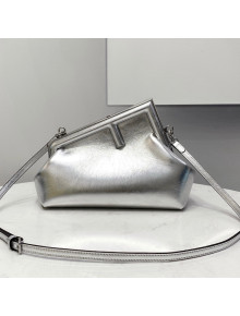 Fendi First Small Metallic Leather Bag Silver 2021 80018M