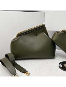 Fendi First Medium Nappa Leather Bag Green 2021 80018L