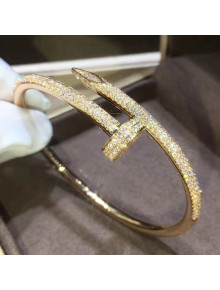 Cartier Yellow Gold Nologo Juste un Clou Bracelet with Diamonds, Classic 10