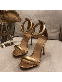 Gianvito Rossi Leather Heel Sandals 7.5/10.5cm Gold 2021 77