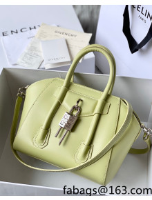 Givenchy Mini Antigona Lock Bag in Box Leather Green 2021