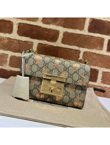 Gucci Padlock Small Berry GG Canvas Shoulder Bag 409487 Beige/Gold 2021 