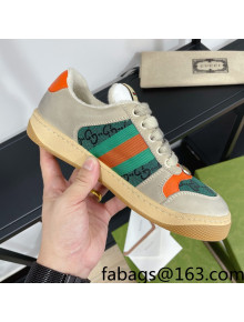 Gucci Screener GG Canvas Sneakers Green/Orange 2021 88