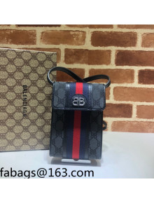 Gucci x Balenciaga Ophidia BB Canvas Mini Bag 680130 Black 2022