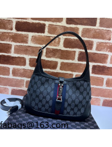 Gucci x Balenciaga BB Canvas Small Hobo Bag 680118 Black 2022