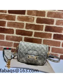 Gucci x Balenciaga Print GG Canvas Horsebit 1955 Mini bag 658574 beige 2022