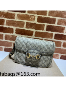 Gucci x Balenciaga Print GG Canvas Horsebit 1955 Small bag 602204 beige 2022