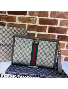 Gucci x Balenciaga BB Canvas Ophidia Pouch with Web 680382 Beige 2022