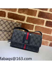 Gucci x Balenciaga Ophidia BB Canvas Mini Bag 680131 Black 2022