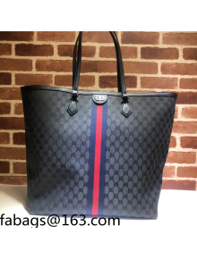 Gucci x Balenciaga Ophidia BB Canvas Large Tote Bag 680127 Black 2022