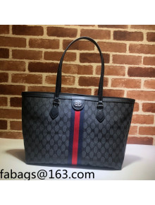 Gucci x Balenciaga Ophidia BB Canvas Medium Tote Bag 680125 Black 2022