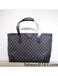 Gucci Ophidia GG Denim Tote Bag 631685 Black 2022