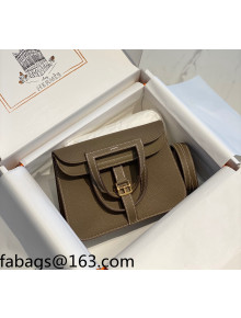 Hermes Halzan Mini 22cm Bag in Togo Calfskin Leather Elephant Grey 2021 01