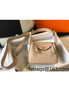 Hermes Lindy Mini Bag 19cm in Grainy Calfskin Coat Beige 2022