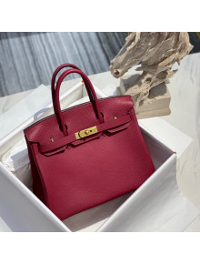 Hermes Birkin 30cm Bag in Togo Calfskin Burgundy/Gold 2022